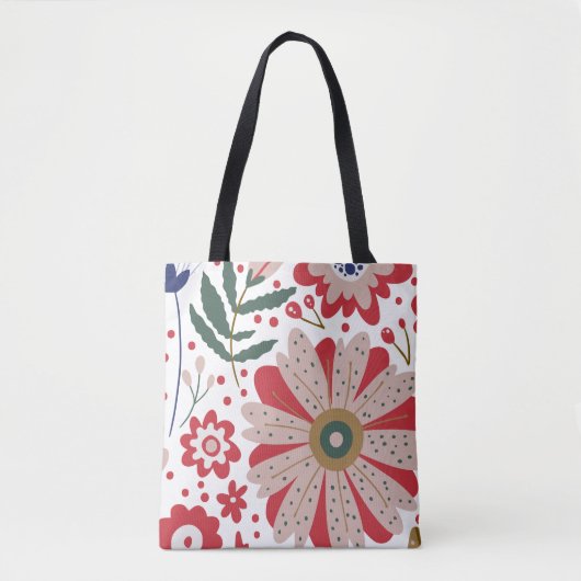 Canvas tas, Levendige roden, Natuur geïnspireerd Tote Bag (Voorkant)
