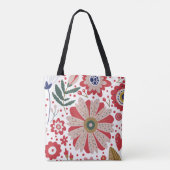Canvas tas, Levendige roden, Natuur geïnspireerd Tote Bag (Achterkant)