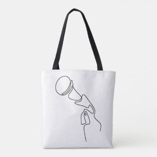 Canvas tas: Line Art (zanger) Tote Bag