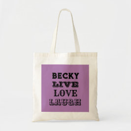 CANVAS TAS LIVE LACHEN LIEFDE NAAM PAARSE