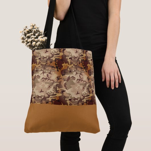 Canvas tas LRGE Brown Caramel Camo (Dichtbij)
