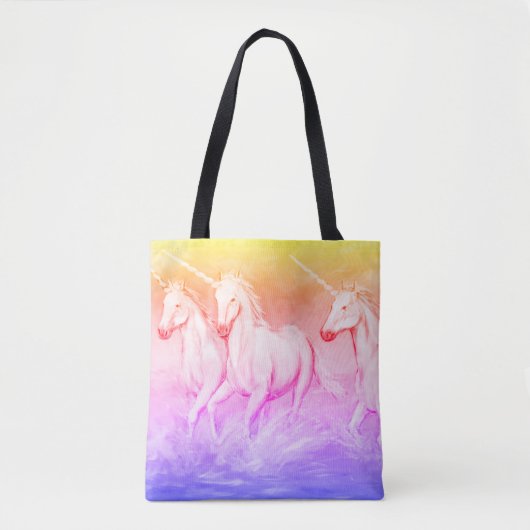 Canvas tas Magische Unicorns (Voorkant)