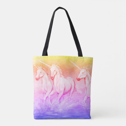 Canvas tas Magische Unicorns (Achterkant)