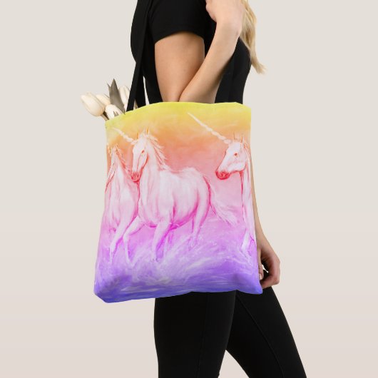 Canvas tas Magische Unicorns (Dichtbij)