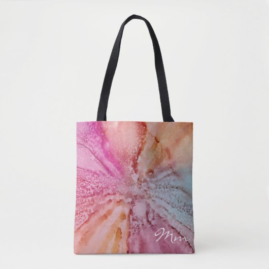 Canvas tas, medium "Watergevulde bloem" Tote Bag (Voorkant)