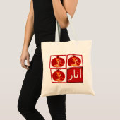 Canvas tas met 3 Pomegranaten (Voorkant (product))