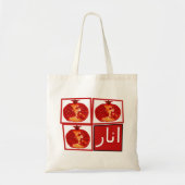 Canvas tas met 3 Pomegranaten (Voorkant)