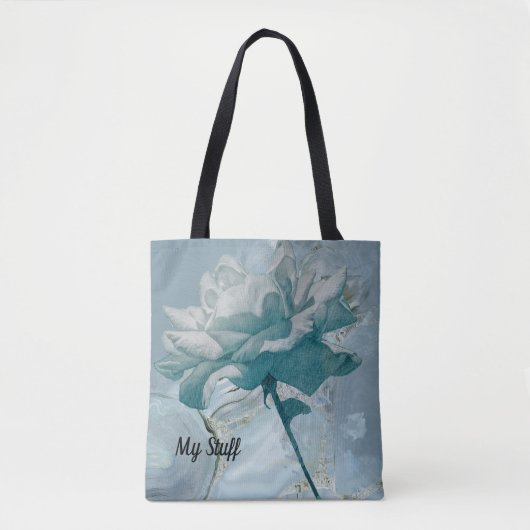 Canvas tas met Abstract Turquoise-Roos (Voorkant)