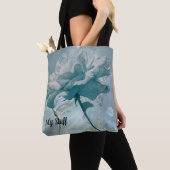 Canvas tas met Abstract Turquoise-Roos (Dichtbij)