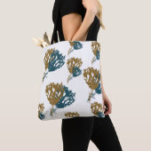 Canvas tas met Abstracte bloemen, Medium (Dichtbij)