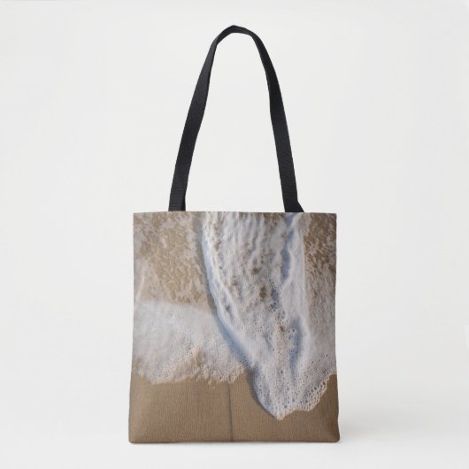 Canvas tas met afbeelding zee water op het strand (Voorkant)