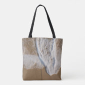 Canvas tas met afbeelding zee water op het strand (Achterkant)
