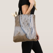 Canvas tas met afbeelding zee water op het strand (Dichtbij)