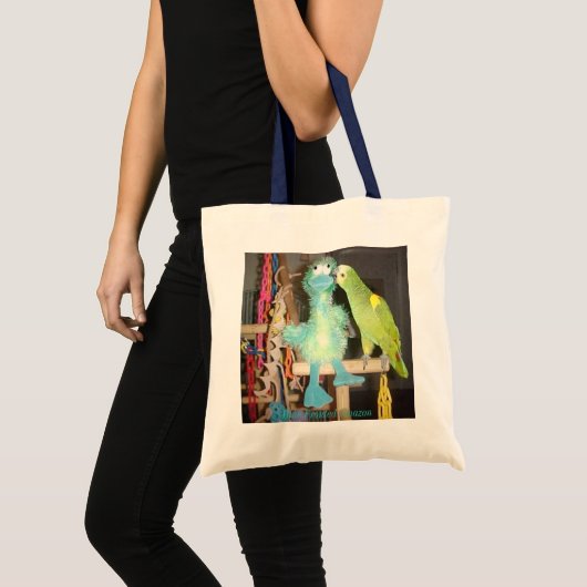 canvas tas met Amazon met een blauwe voorkant (Voorkant (product))