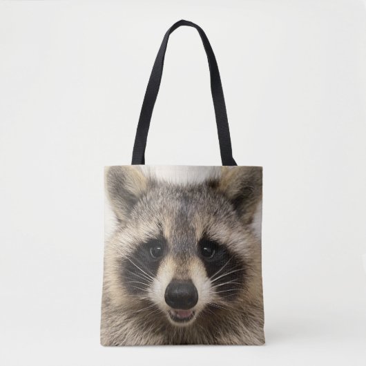 Canvas tas met "Animal" het Raccoon (Voorkant)