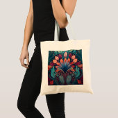 Canvas tas met Art Nouveau design. (Voorkant (product))