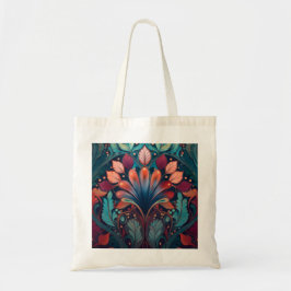 Canvas tas met Art Nouveau design.
