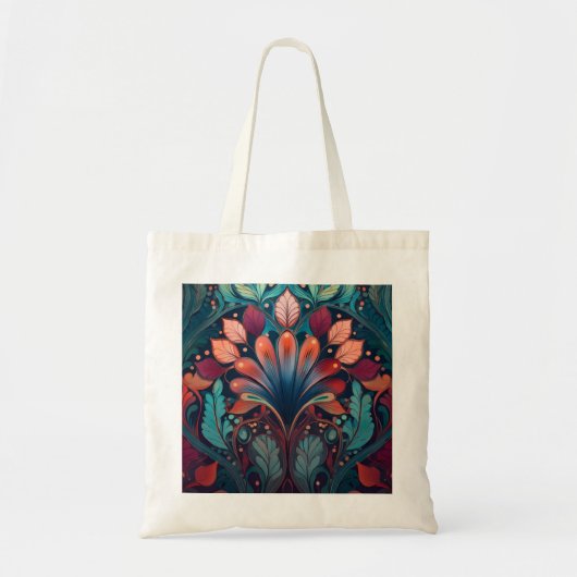 Canvas tas met Art Nouveau design. (Voorkant)