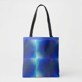 Canvas tas met blauw en Turquoise Design (Voorkant)