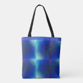 Canvas tas met blauw en Turquoise Design (Achterkant)
