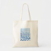 Canvas tas met blauwe golven print (Voorkant)