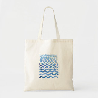 Canvas tas met blauwe golven print