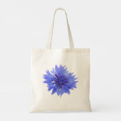 Canvas tas met blauwe korenbloem (Achterkant)