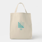 Canvas tas met blauwgroen kleur voor Kamala Harris (Achterkant)