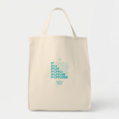 Canvas tas met blauwgroen kleur voor Kamala Harris (Voorkant)