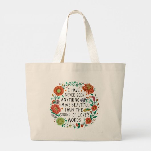 Canvas tas met Bloemen II (Achterkant)