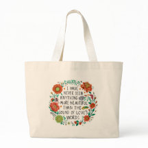 Canvas tas met Bloemen II