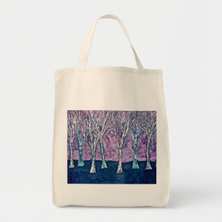 canvas tas met bomen in de winter