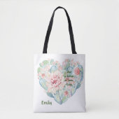 Canvas tas met Cactus Heart & Words (Voorkant)