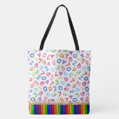 Canvas tas met cijfers en kleurpotloden (Voorkant)