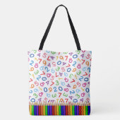 Canvas tas met cijfers en kleurpotloden (Achterkant)