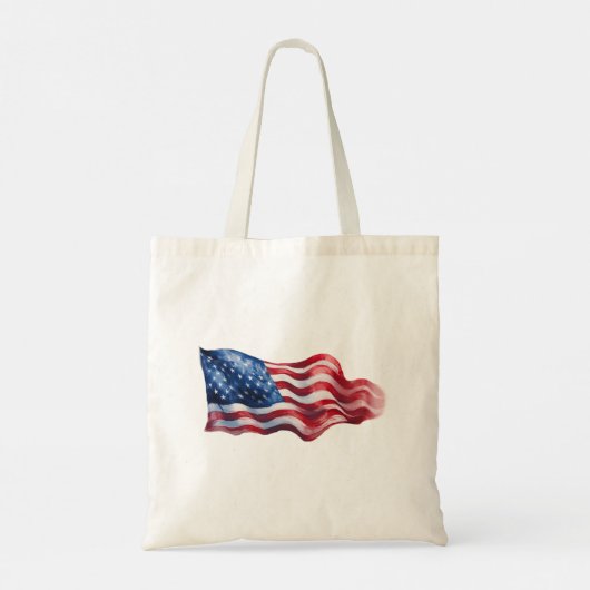 Canvas tas met de Amerikaanse vlag (Achterkant)