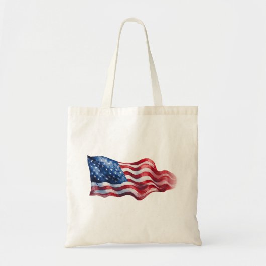 Canvas tas met de Amerikaanse vlag (Voorkant)