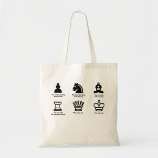 Canvas tas met een grappig schaakontwerp