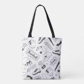 Canvas tas met een honkbalthema (Achterkant)