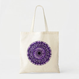 Canvas tas met een paarse mandala ontwerp