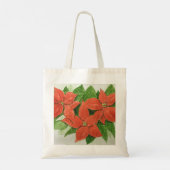 Canvas tas met een poinsettia-bloemontwerp (Achterkant)