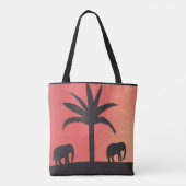 Canvas tas met Elephant Design (Achterkant)