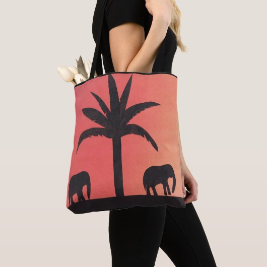 Canvas tas met Elephant Design (Dichtbij)