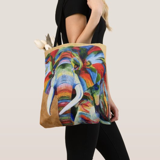 Canvas tas met ellephant-ontwerp (Dichtbij)