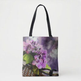 canvas tas met 'fiets en mandje'