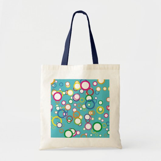 Canvas tas met gekleurde cirkels (Voorkant)