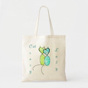 Canvas tas met gestyliseerde kat