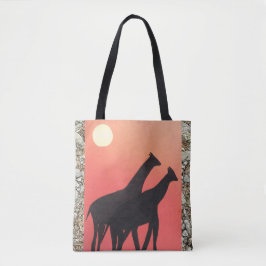 Canvas tas met Giraffe Design