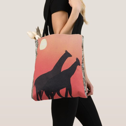 Canvas tas met Giraffe Design (Dichtbij)