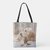 Canvas tas met Golden Retriever (Achterkant)